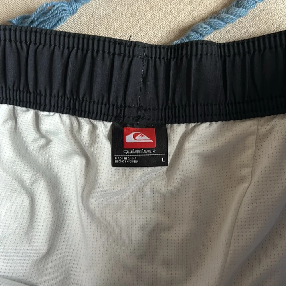 NWOT QuikSliver Men's Two-Tone Blue Swim BoardShorts‎ with liner Size L